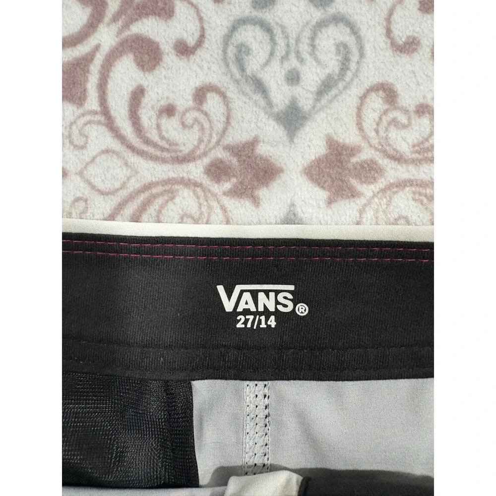 Vans Board Shorts Mens 27 Floral Stripe Bird of Paradise Swim Trunks Black White